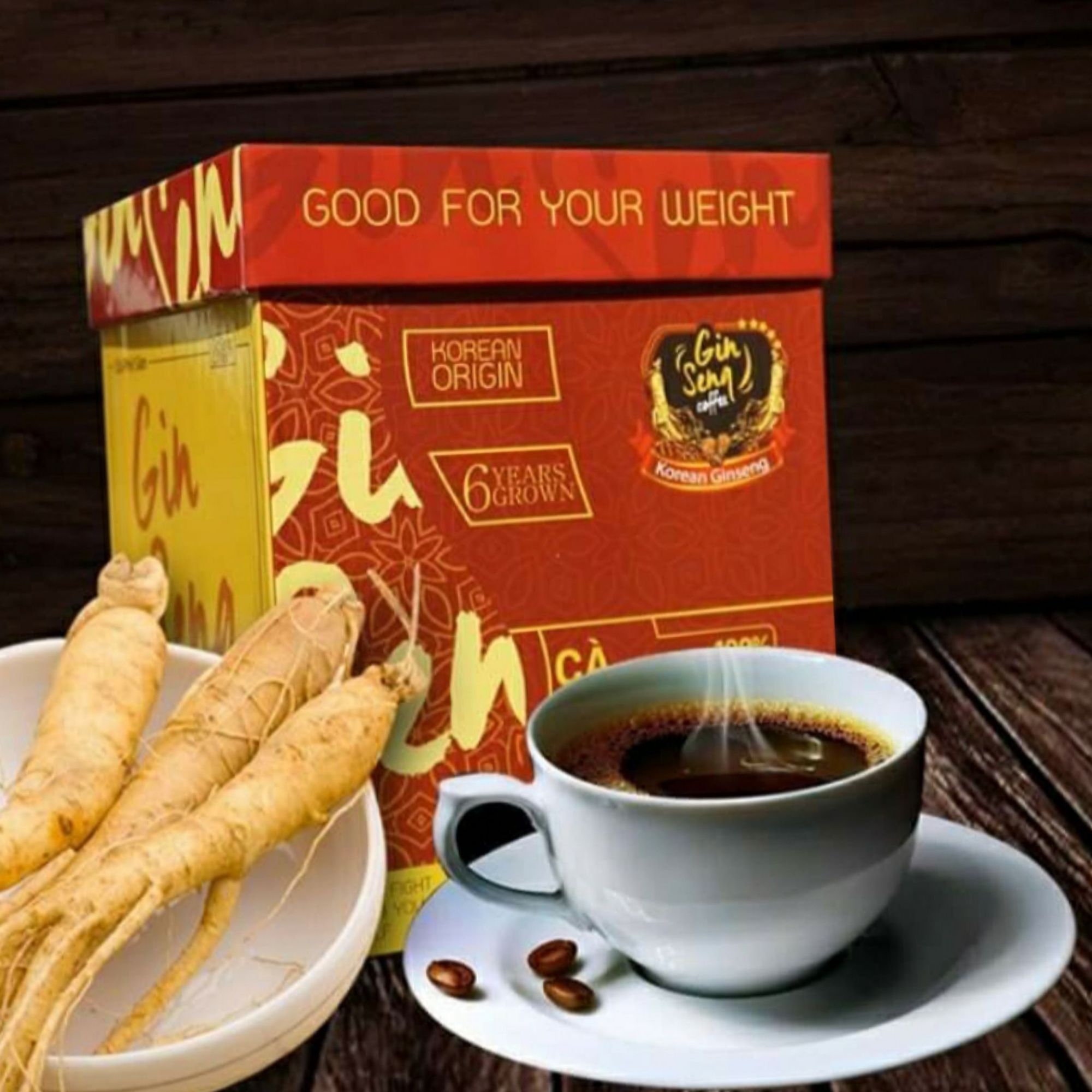 Cà Phê Sâm Ginseng Coffee Tặng thước dây