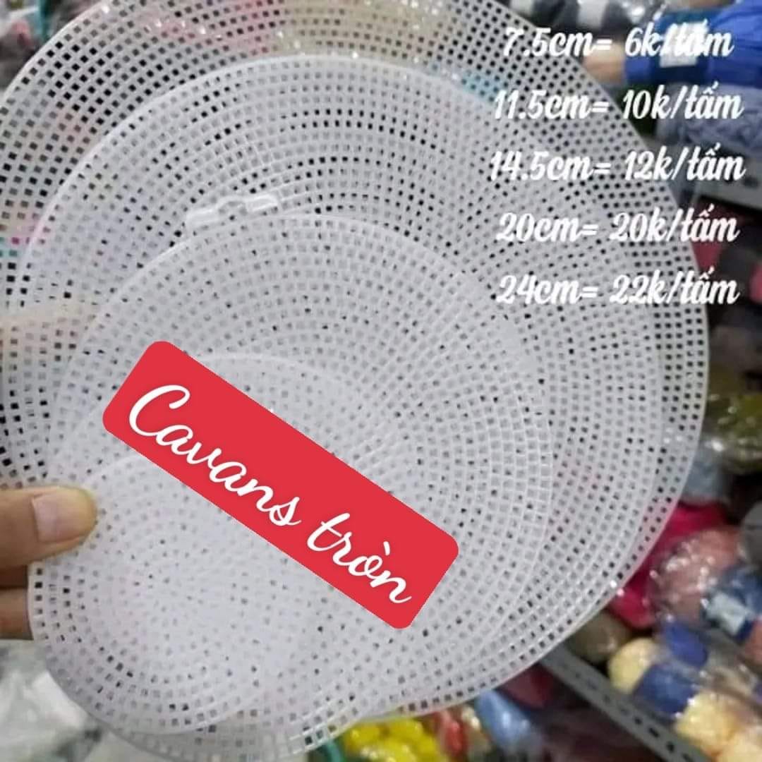 Canvas tròn làm túi ( 1 cái )