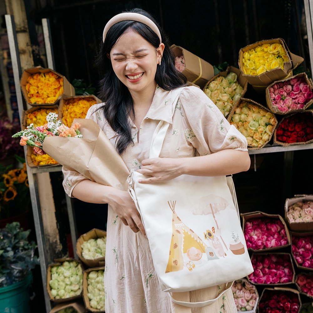 Túi Tote vải Canvas in hình