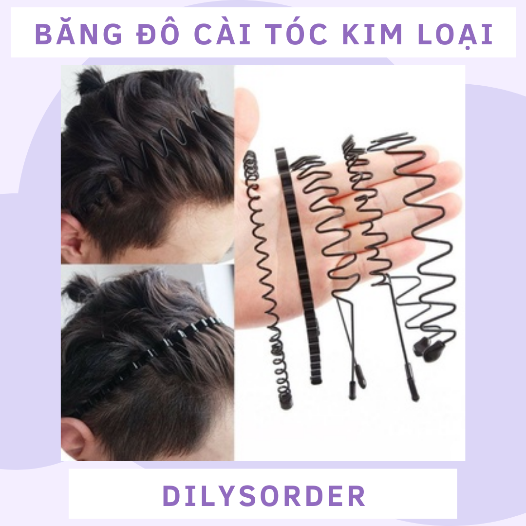 Băng đô cài tóc kim loại lượn sóng băng đô lượn sóng cài tóc lượn sóng băng đô kim loại lớp phủ kim loại