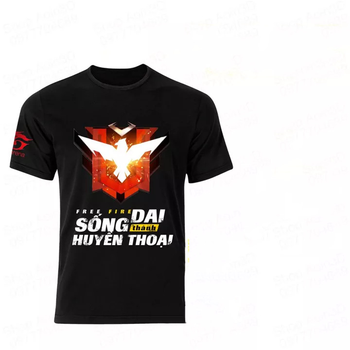 Áo free fire rank huyền thoại đen01 aoin3d