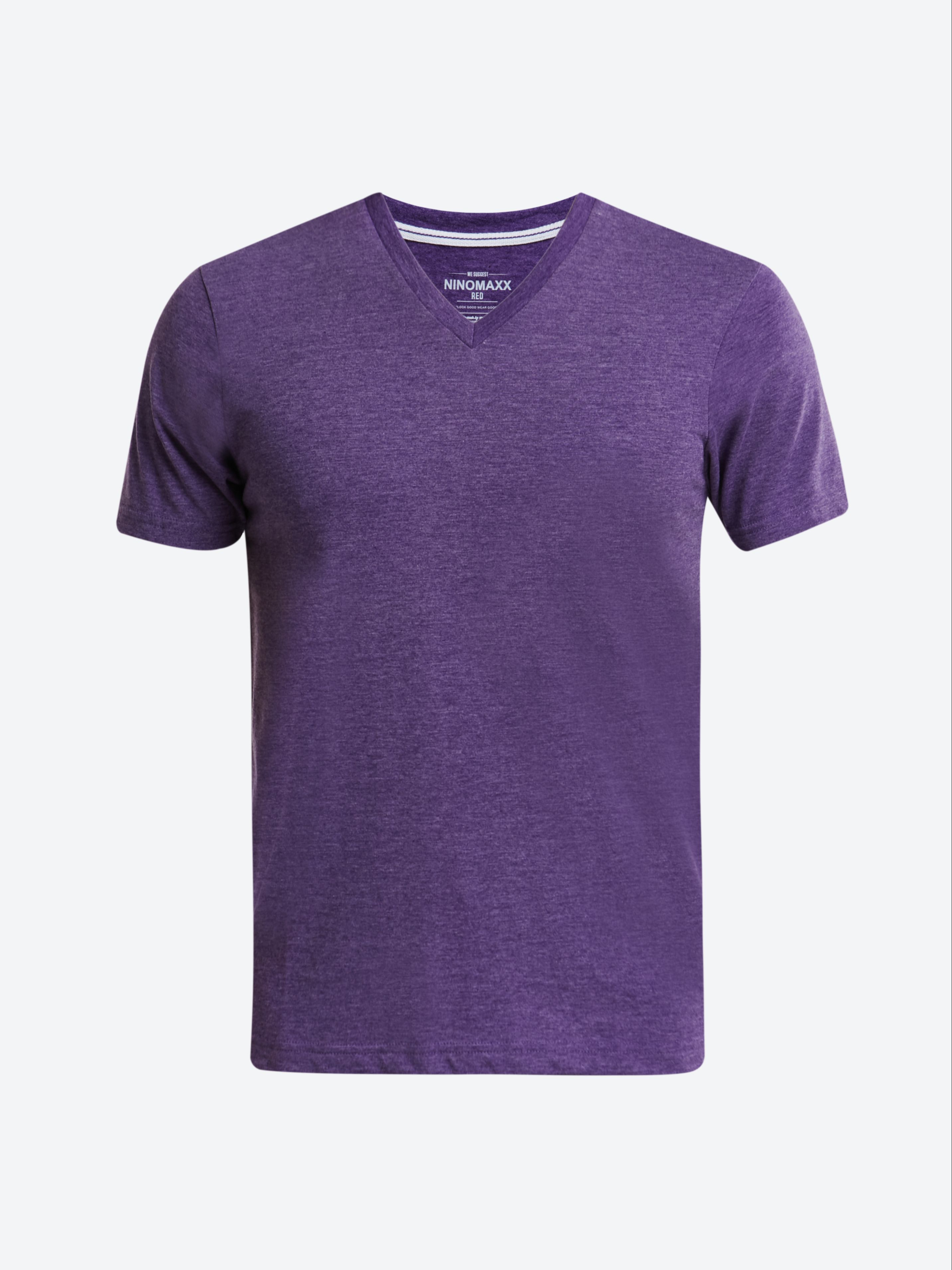 [MUA ĐỂ NHẬN QUÀ] NINOMAXX Áo thun Basic Nam tay ngắn RED cổ tròn trơn cotton pha polyester 1801028