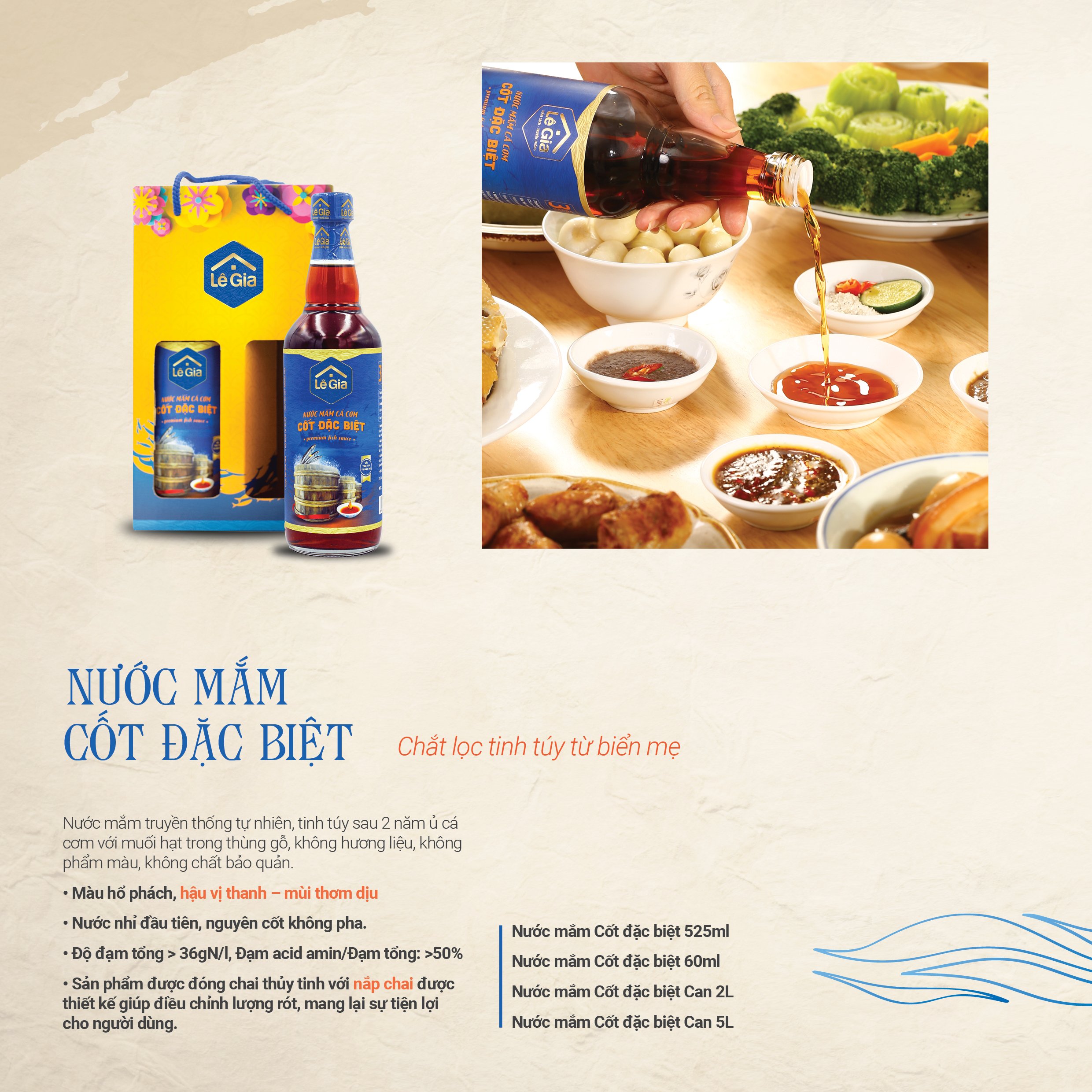 Nước mắm cốt đặc biệt Lê Gia 525ml - Leafhouse hcm
