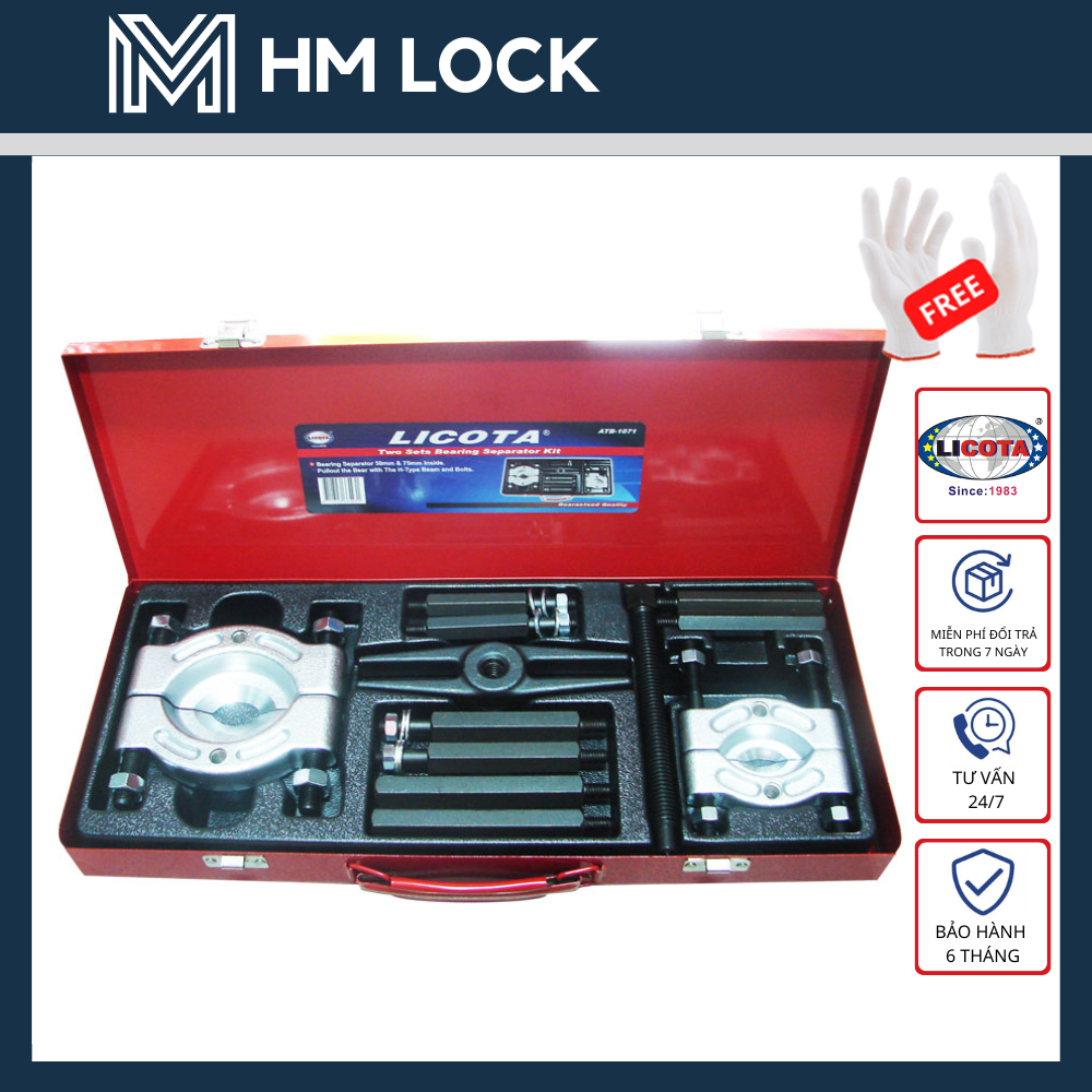 BỘ CẢO 2 DĨA LICOTA 50MM & 75MM - THÉP KHÔNG GỈ CR-MO - HÀNG CHÍNH HÃNG - HM LOCK
