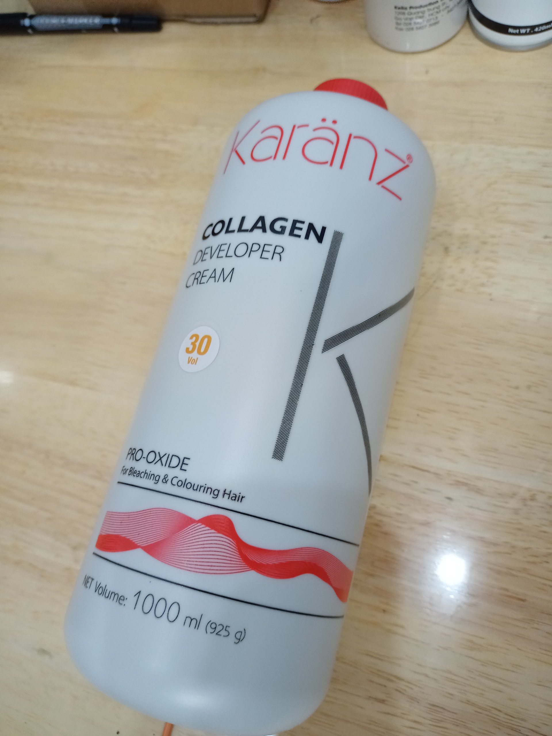 1000ml Oxy nhuộm tóc Karanz chai XÁM 6% 9% 12%