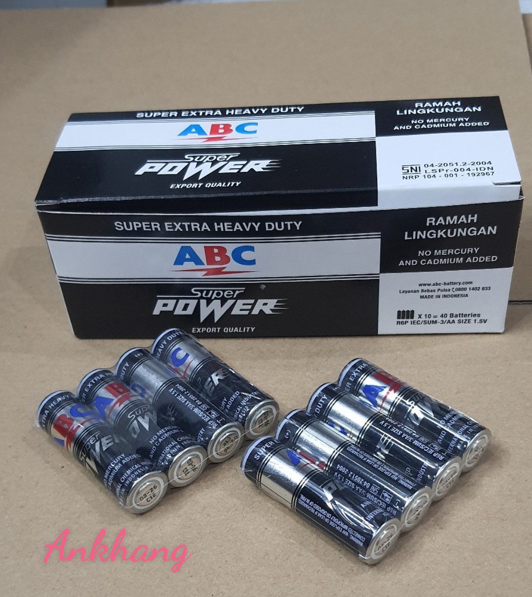 Combo 2 vỉ pin tiểu AA  1.5V ABC Super Power dùng cho remote, đồng hồ... Made In Indonesia