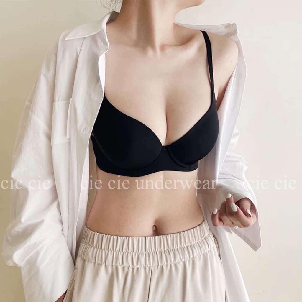 Áo lót dáng trơn cup chéo mút mỏng có gọng 0312