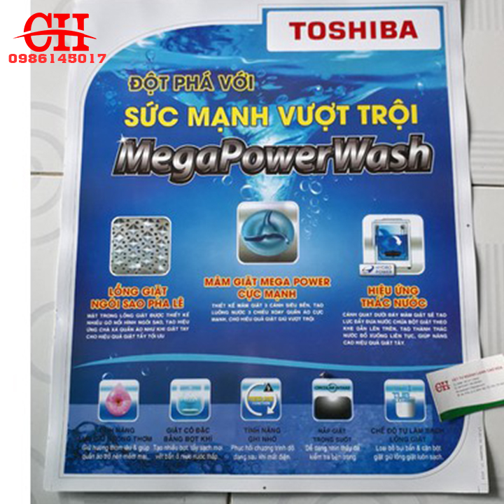 Tem dán máy giặt TOSHIBA nhiều mẫu