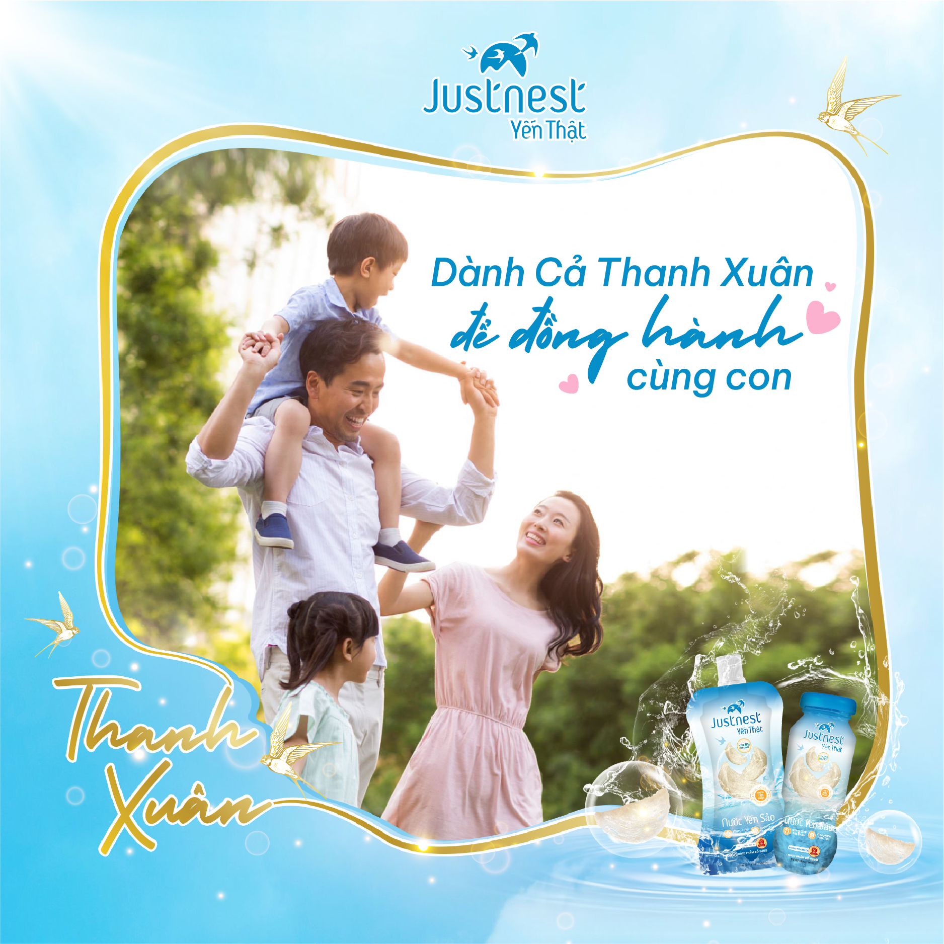 Túi Nước Yến Thật Justnest nguyên bản (160ml)
