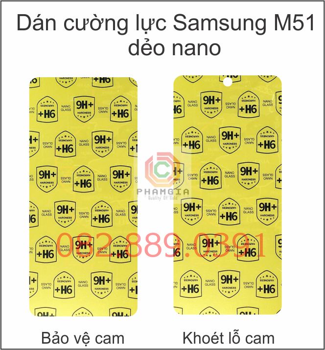 Dán cường lực Samsung M51 dẻo nano