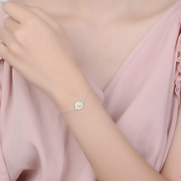 [HCM]Lắc tay nữ hoa cúc s925-LT86