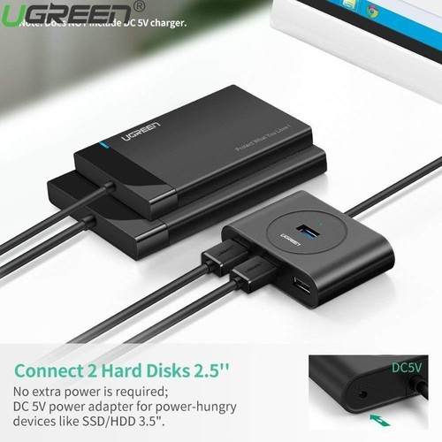 Bộ Chia USB 3.0 1 Ra 4 Cổng Ugreen 20290 - Hàng