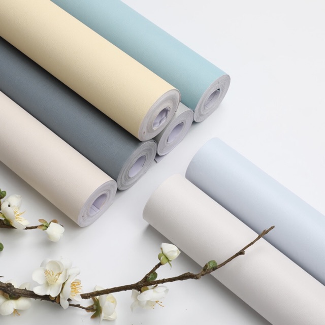 10M giâyd dán tường nhám màu keo sẵn khổ 45 cm