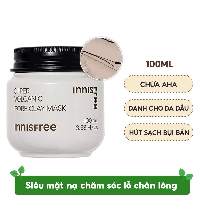 [Mẫu Mới] Mặt Nạ Đất Sét Innisfree Super Volcanic Pore Clay Mask 100ml