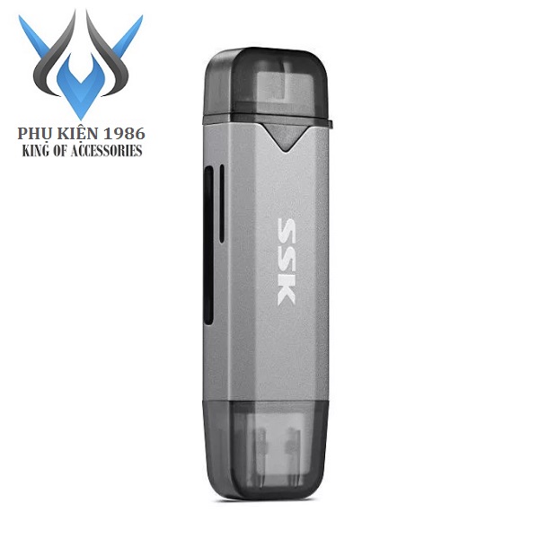 Đầu đọc thẻ nhớ typec 3.1 ssk scrm340 - đọc thẻ tf/sd/cf