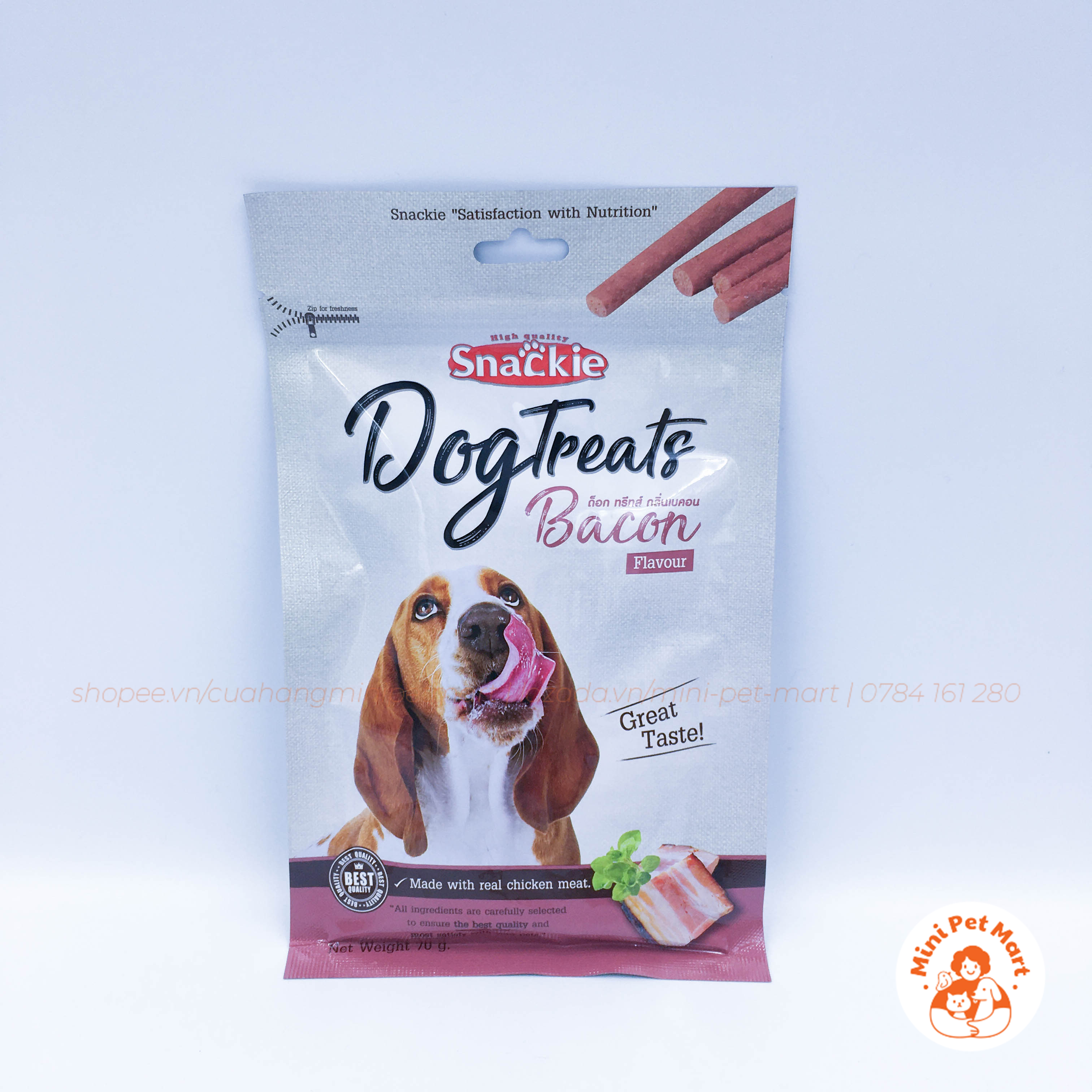 Thức ăn vặt cho chó SNACKIE 70g (14 que)