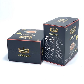 Cà phê hòa tan đen( Không đường sữa) Espresso Hộp 100 gói King Coffee