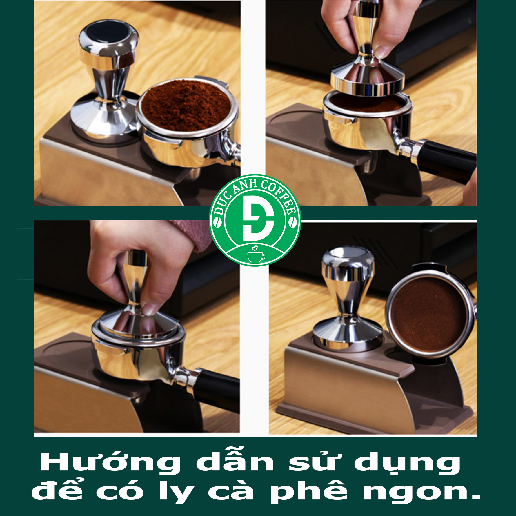 Cục nén cà phê TEMPER cho máy pha cafe - Thép Không Gỉ dùng cho máy pha cà phê espresso - có nhiều lựa chọn đường kính ( 49cm - 51cm -5.3cm và 5.7cm)