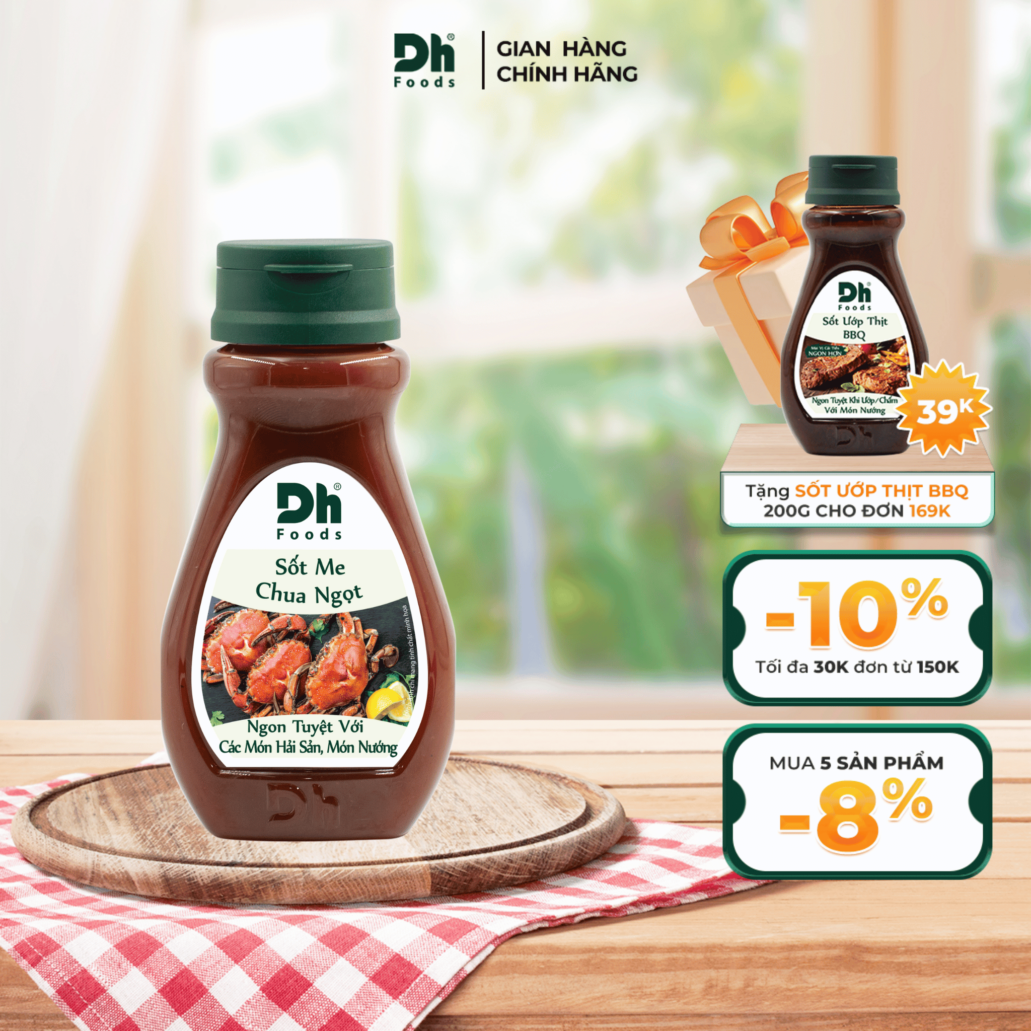 Sốt Me Chua Ngọt 200g Dh Foods - gia vị chấm và chế biến hải sản, các món nướng