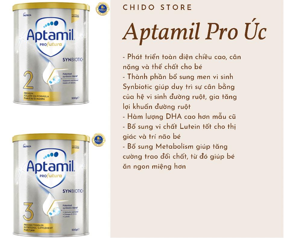 Sữa Aptamil Profortuna Úc mẫu mới 900gr
