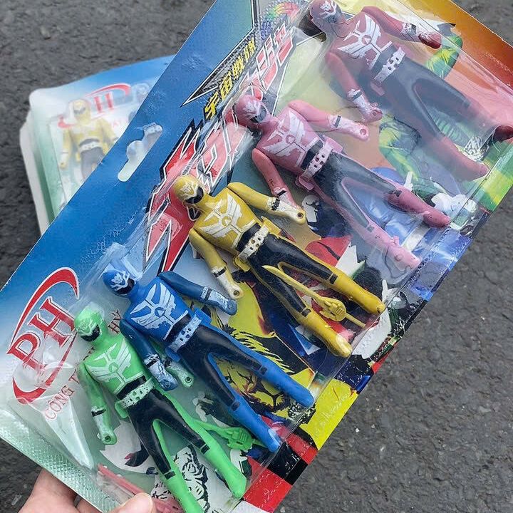 Vỉ đồ chơi 5 anh em siêu nhân Mini mô hình bằng nhựa loại nhí - Voi, Toy