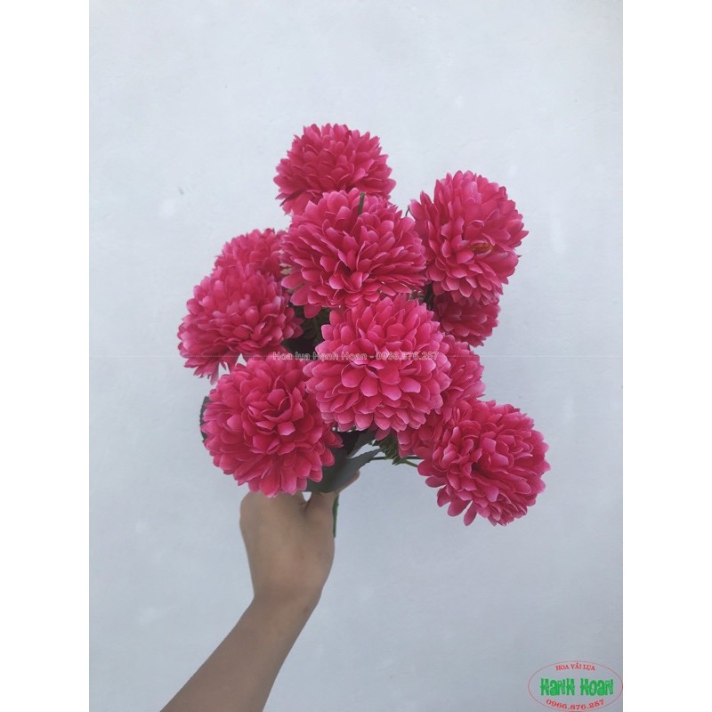 Chùm hoa cúc bing boong 10 bông - Hoa lụa