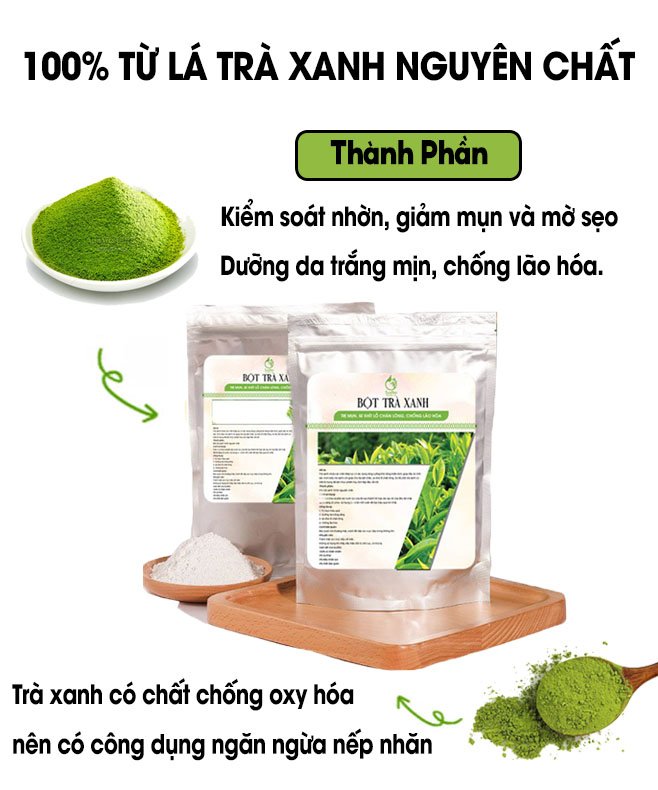 Bột đắp mặt nạ hữu cơ nguyên chất 50G - 100G