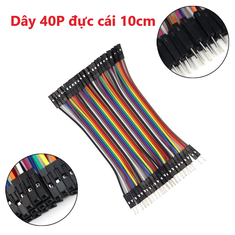 Bộ sợi dây nối 40p 7 màu dài 21cm, 10cm, ,