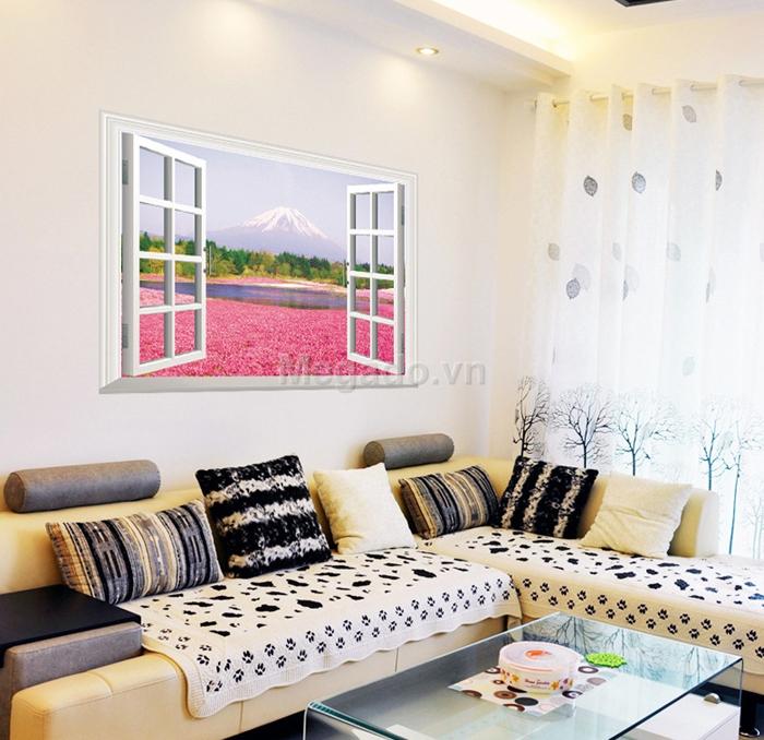 decal dán tường khung cửa sổ trang trí