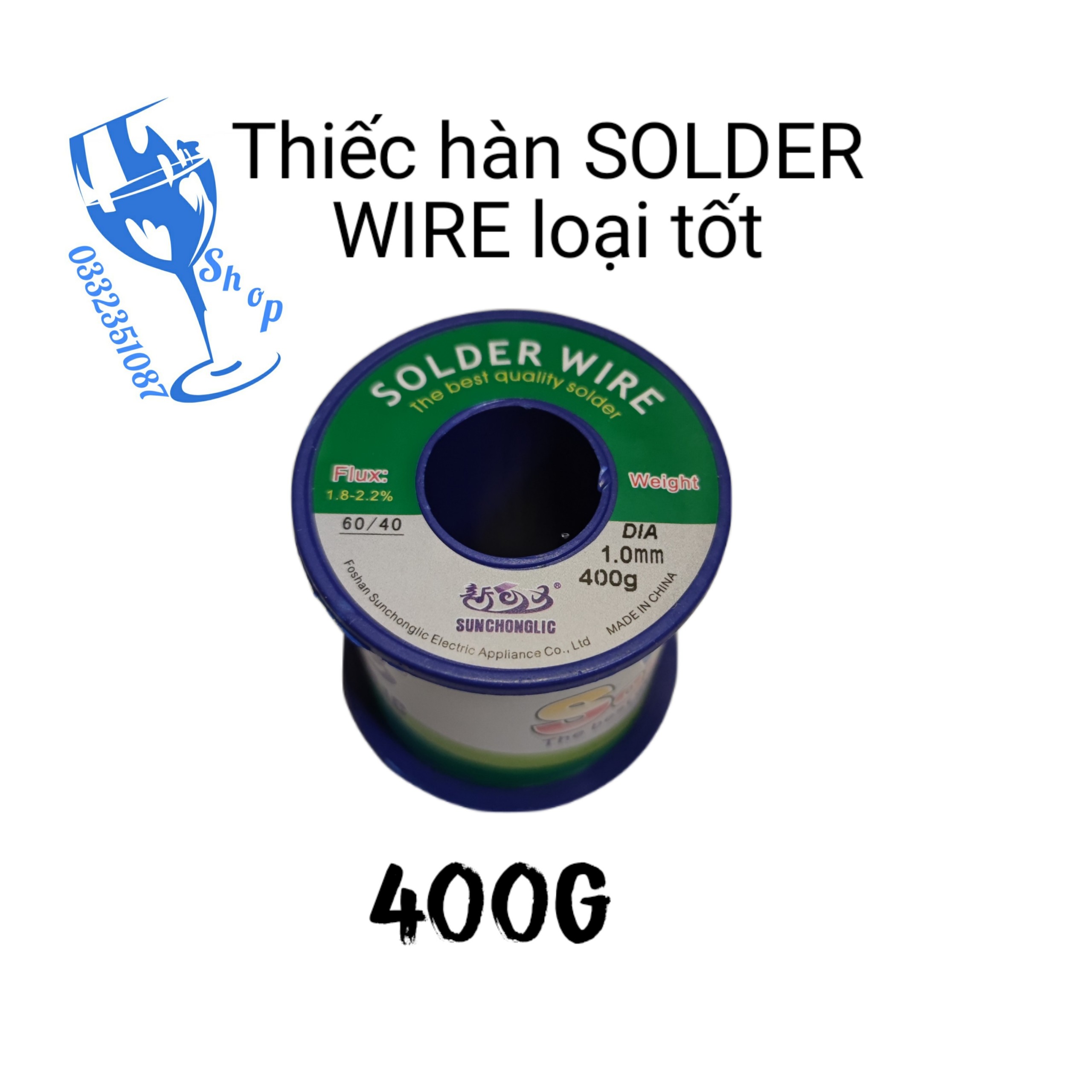 Thiếc hàn SOLDER WIRE 400g loại tốt không chì shopgiadungluongyen