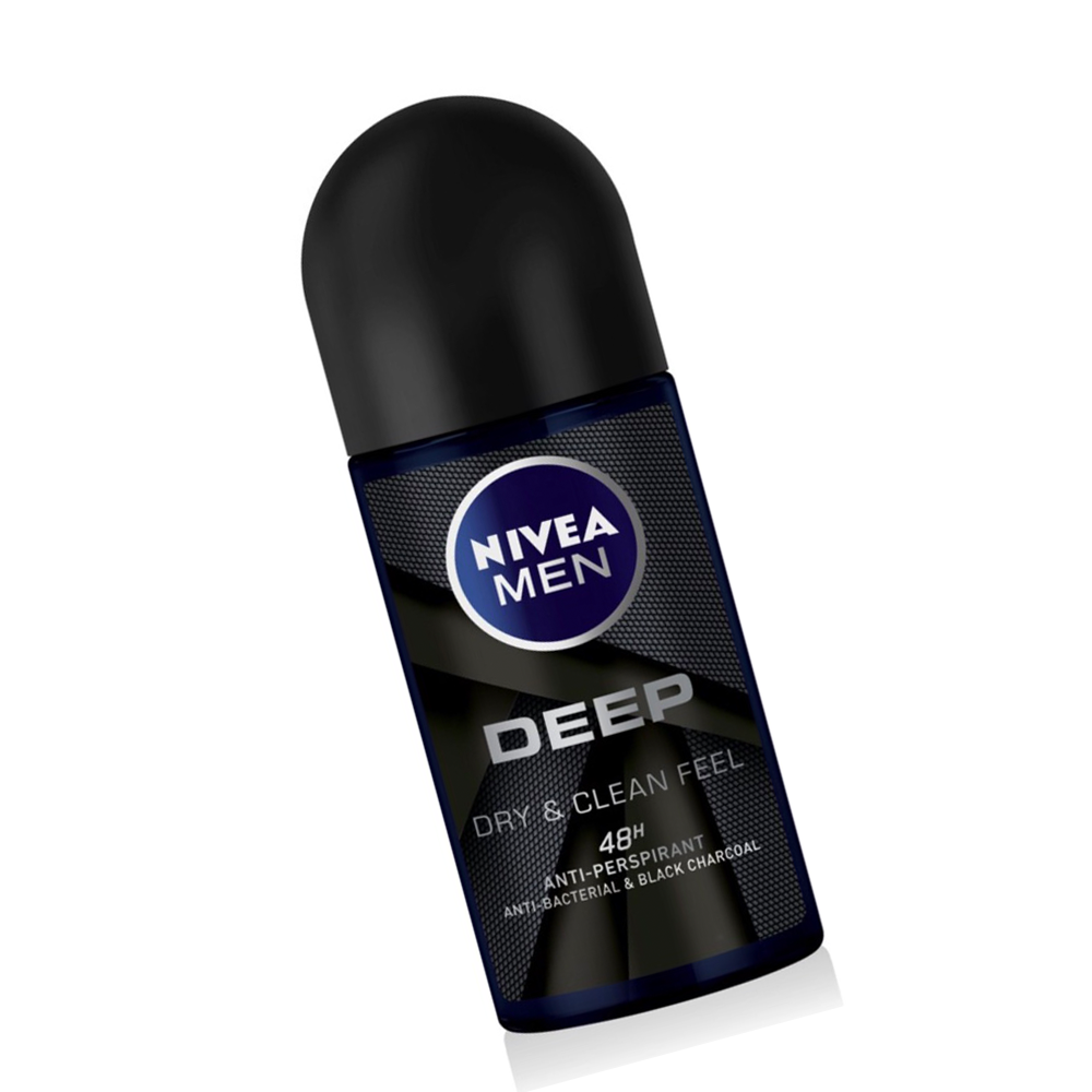 Lăn Ngăn Mùi NIVEA MEN DEEP Than Đen Hoạt Tính 50ml