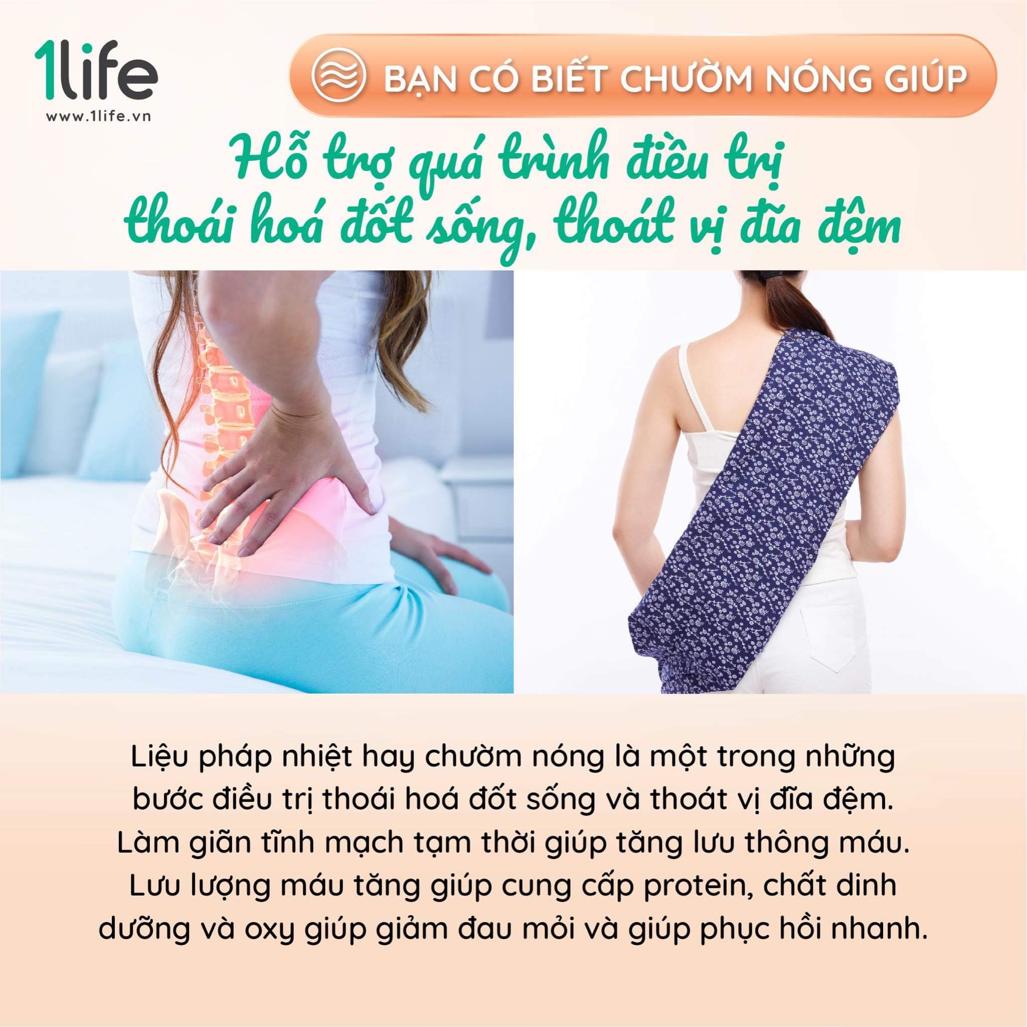 [FOLLOW1LIFE] Gối Thảo Mộc 1LIFE Chườm Lưng Bụng