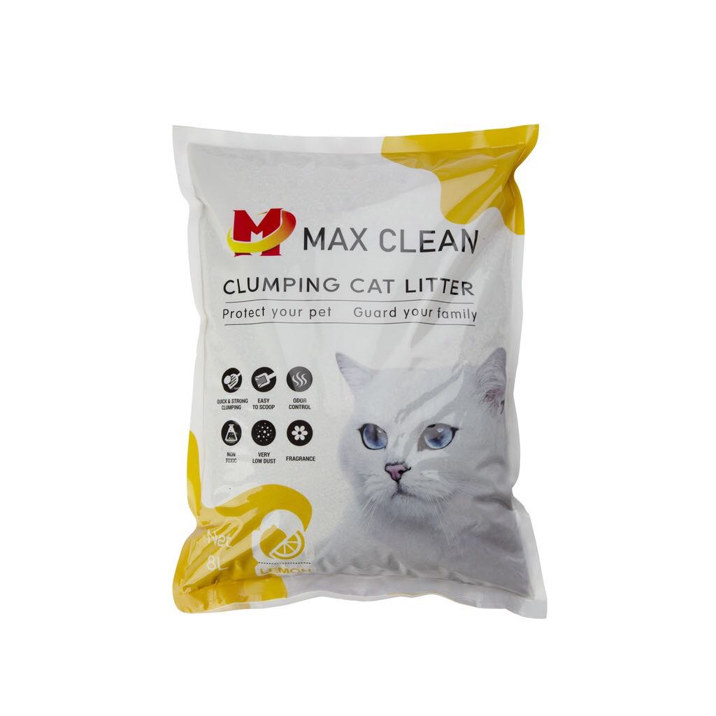 Cát vệ sinh cho mèo, Cát đất sét Max Clean – 4kg (8L), vón cục tốt, khử mùi hiệu quả, tiết kiệm
