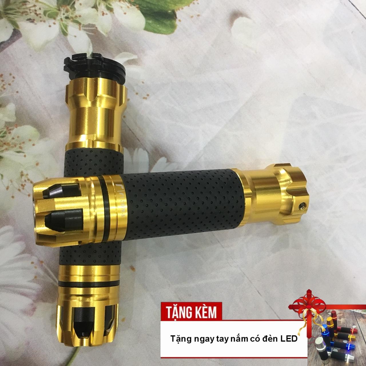 Đôi bao tay gù xoay Rizoma Màu Vàng dễ dàng thay thế cho xe máy - Tặng tay nắm RIOZMA có LED