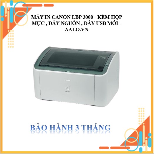 MÁY IN CANON LBP 3000 - KÈM HỘP MỰC , DÂY NGUỒN , DÂY USB MỚI - AALO.VN