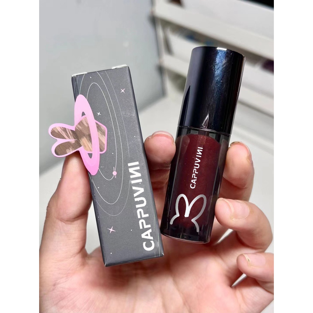 Son Bóng cappuvini thỏ đen dưỡng ẩm môi