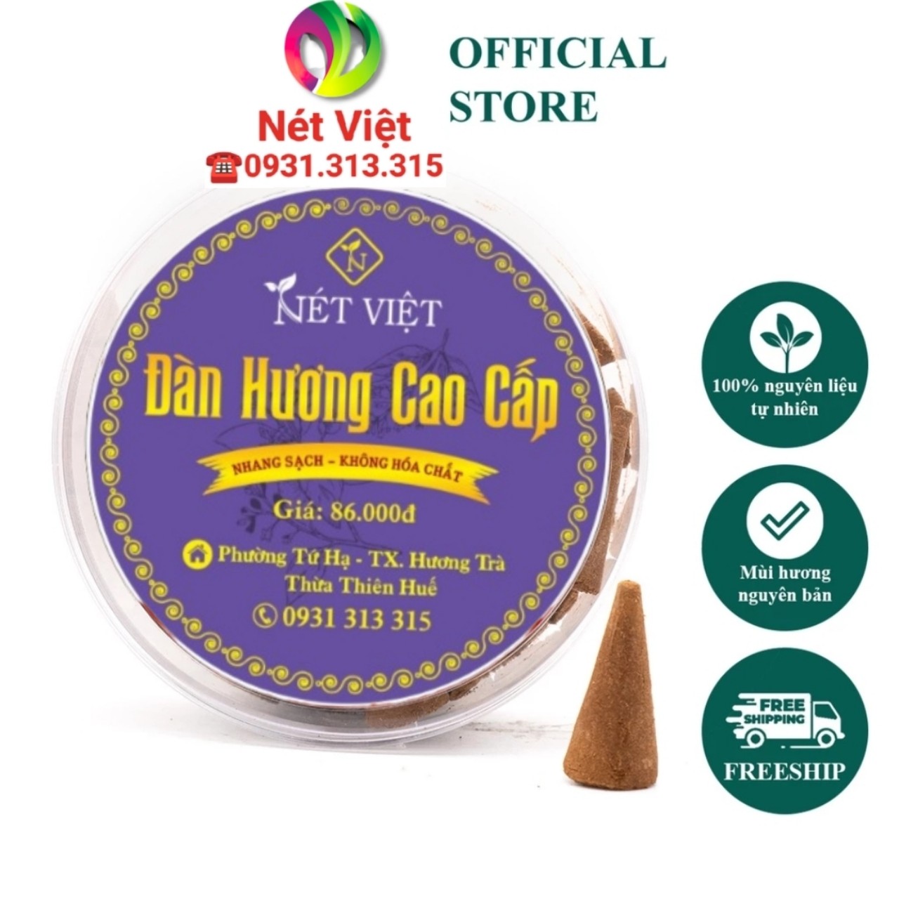 Nhang Nụ Đàn Hương Nét Việt (Hộp 40 viên)