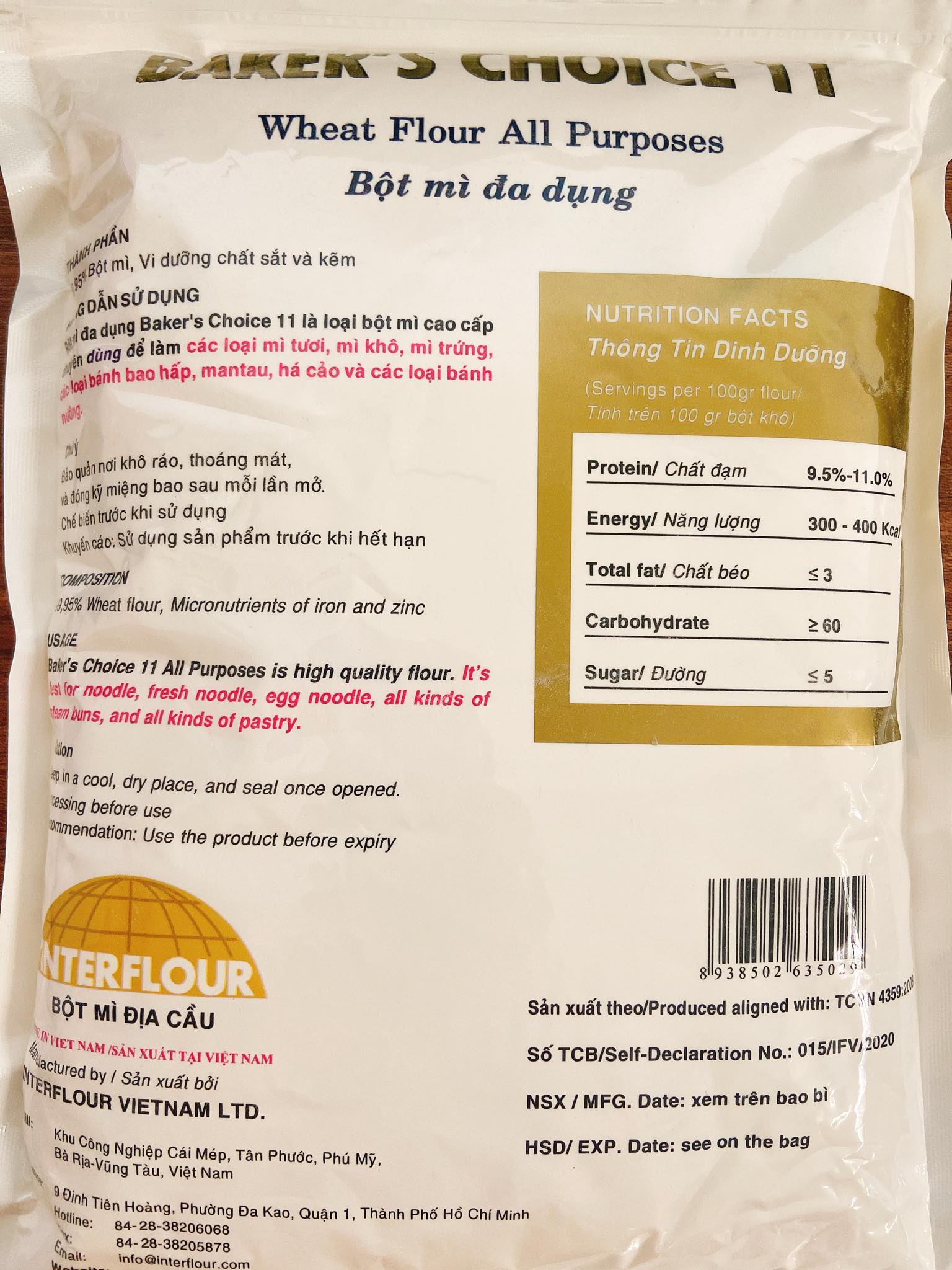 [FREE SHIP 0đ] Bột bánh mì, bột mì Bake’s choice số 11 [LAVA]