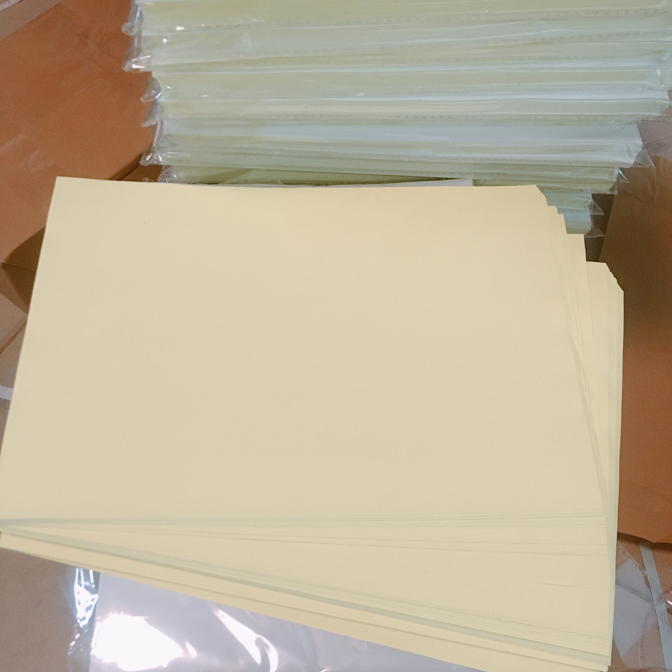 Set of 100 A4 Decal Paper Sheets with Gold Base