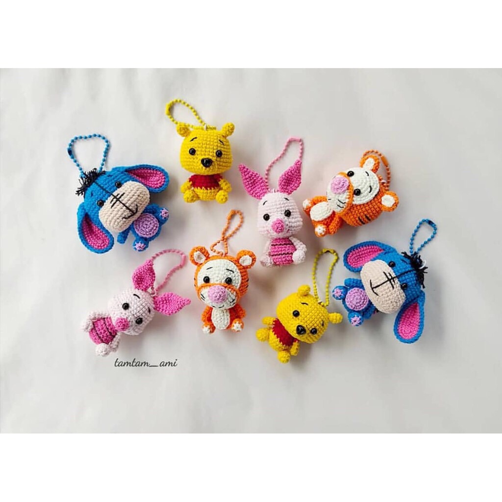 Gói móc khóa bi treo thú bông