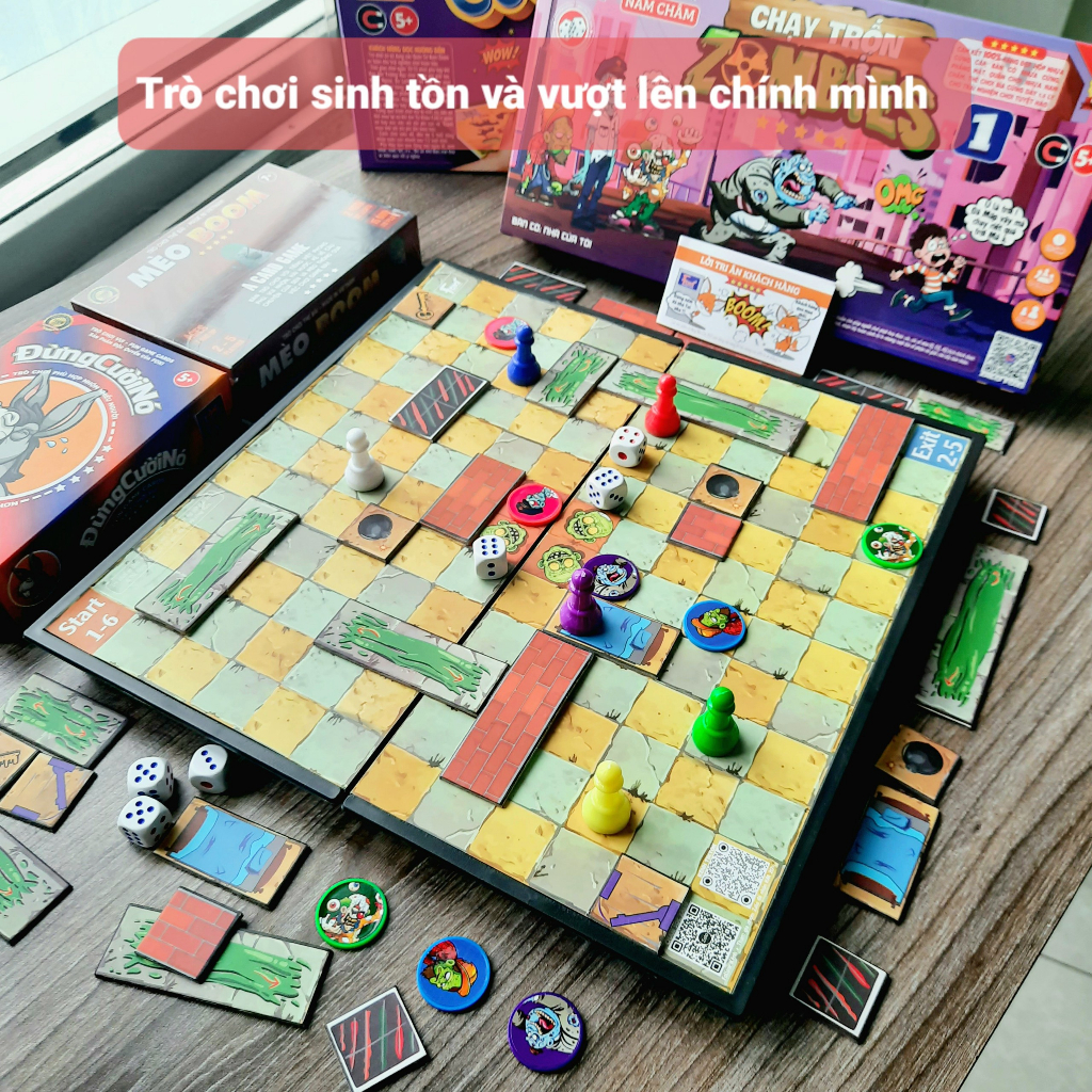 Đồ Chơi Board Game - Chạy Trốn Zombies Nam Châm