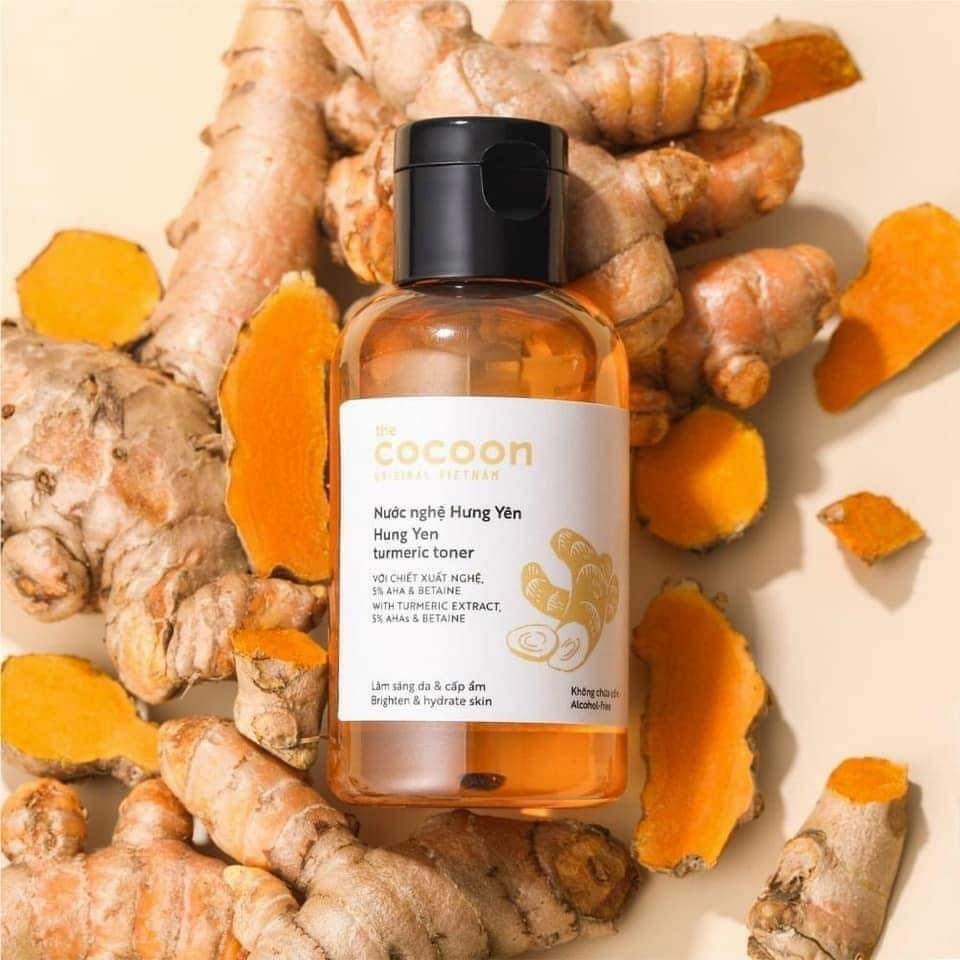 (Chai Full & mẫu dùng thử) Nước nghệ Hưng Yên Cocoon Turmeric Toner