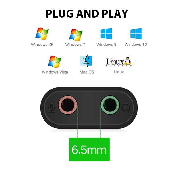 Cáp Chuyển USB ra Headphone và Microphone Jack 3.5mm UGREEN 30724