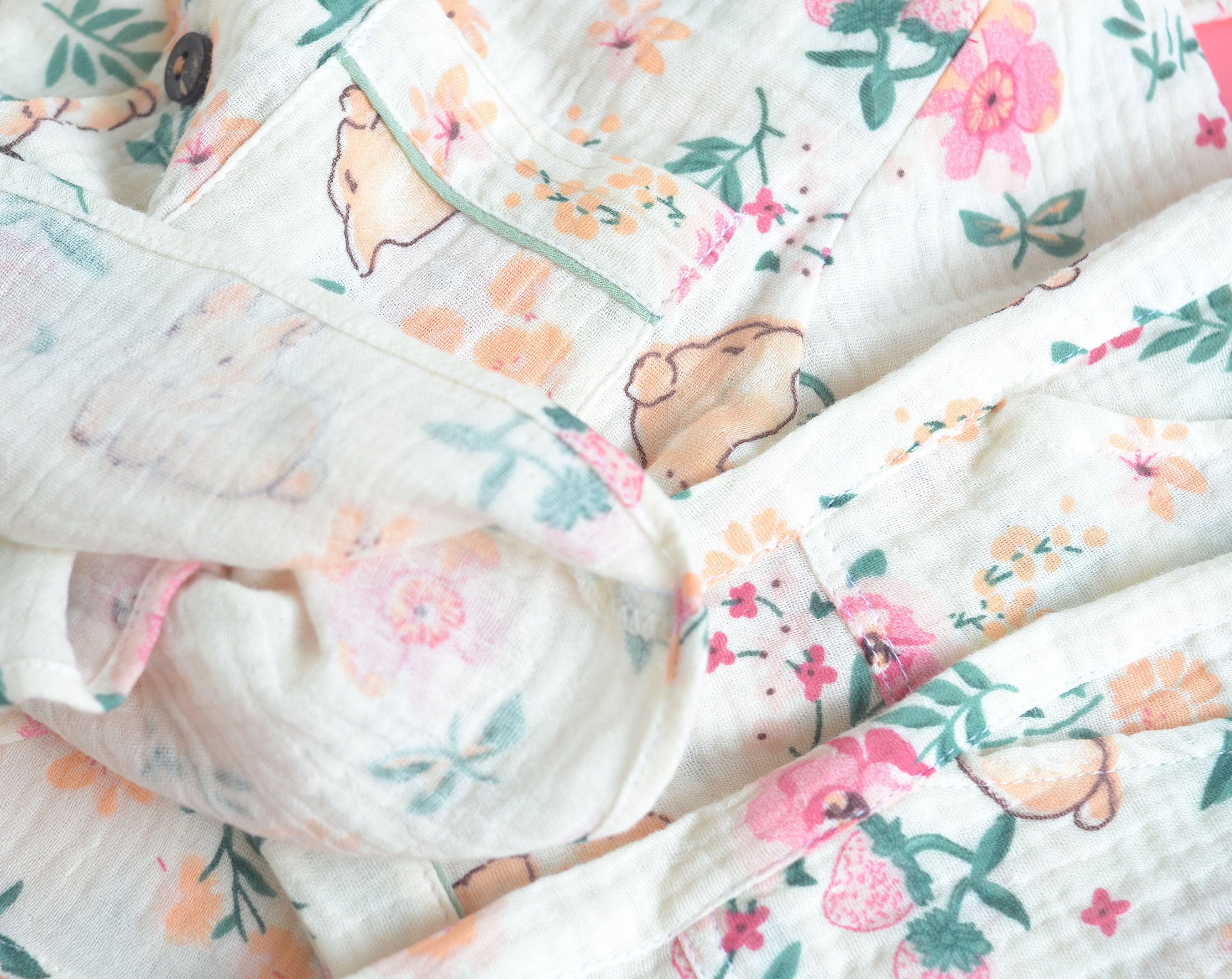 SALE Combo pyjama mẹ bé hoa nhí hồng vải xô muslin Touch