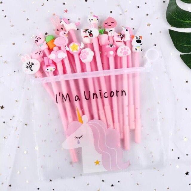 Mua Set 20 bút bi hình thú đáng yêu - Tặng túi zip đựng bút