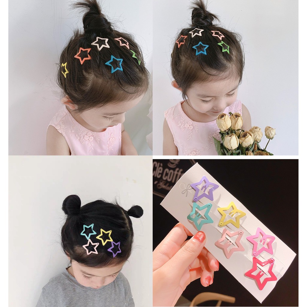 Set 6 kẹp tóc dễ thương cho bé gái