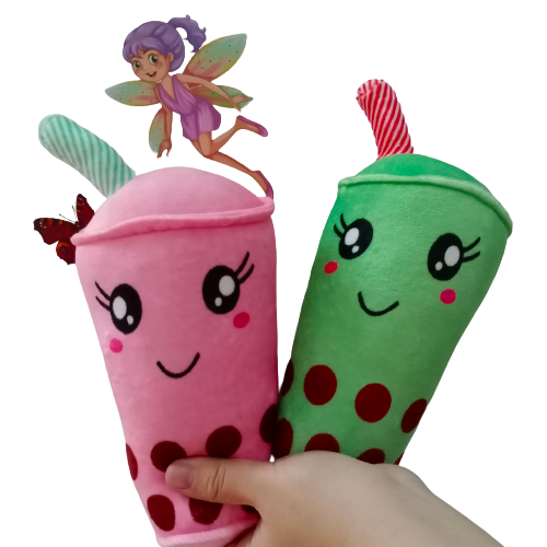GẤU BÔNG LY TRÀ SỮA NHÍ 15CM