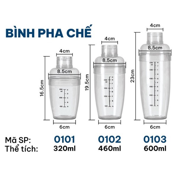 Bình lắc pha chế trong nhựa VIỆT NHẬT 320ml, 460ml, 600ml - Vạch chia, nắp kín - 0101/2/3 - bình lắc shaker có chia vạch Việt Nhật, bình pha chế, bình pha chế có chia vạch,  bình lắc shaker, bình , bình pha chế cầm tay