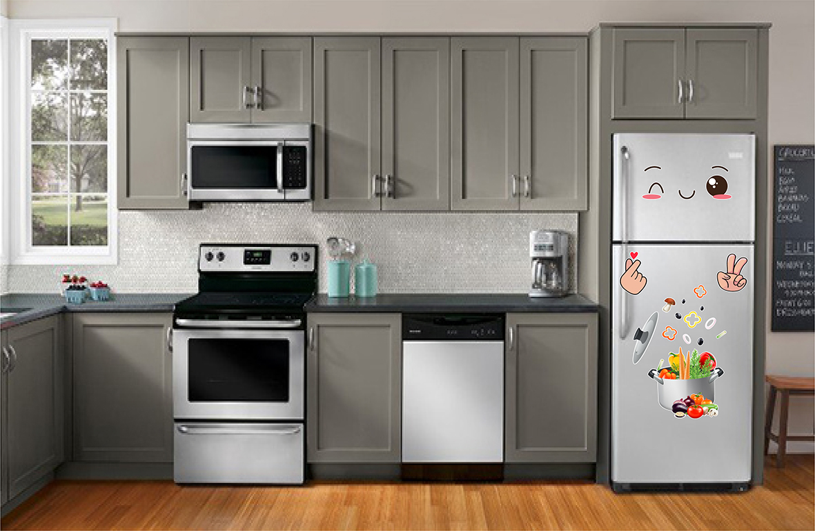 Decal trang trí tủ lạnh số 17