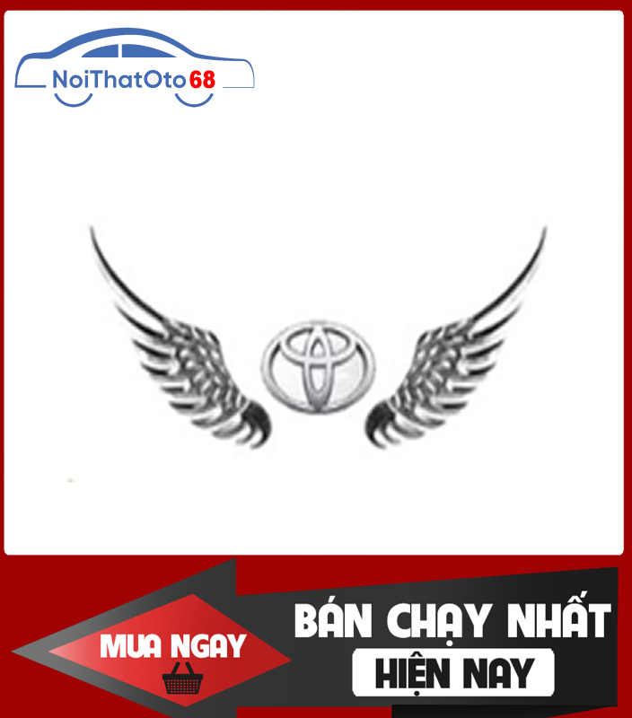 Decan cánh thiên thần trang trí xe oto xe hơi phủ ánh vàng ánh bạc 2 lớp sáng bóng